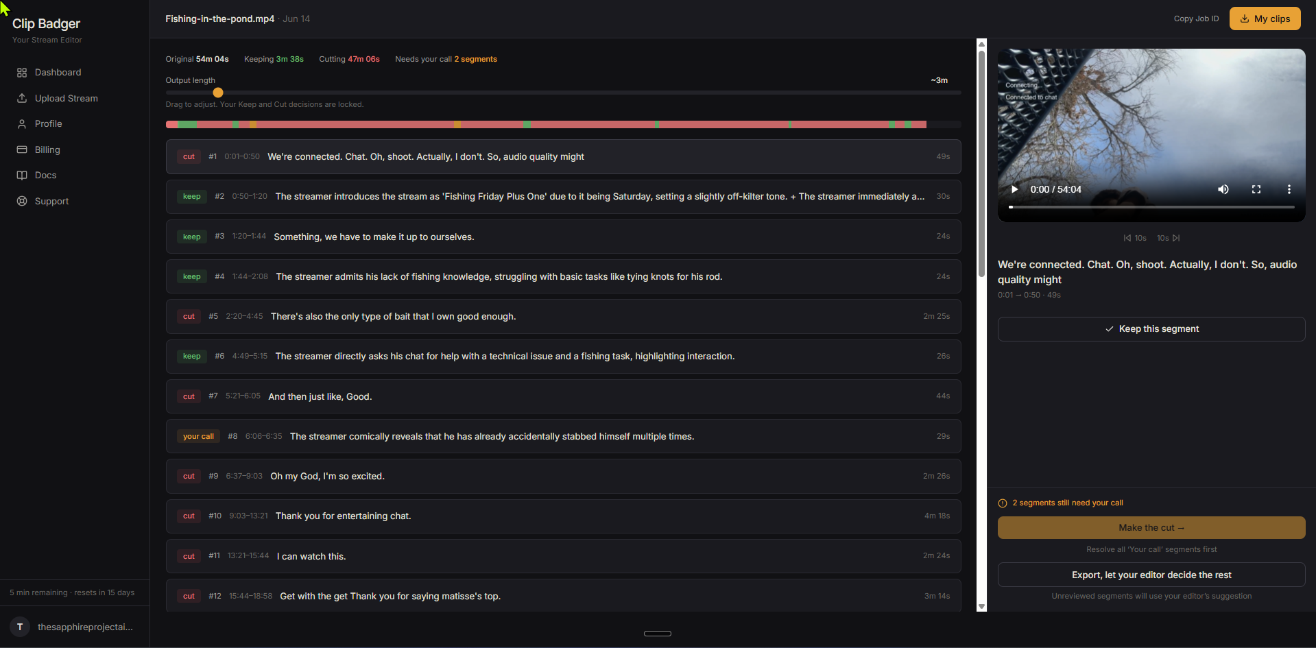 Timeline overview